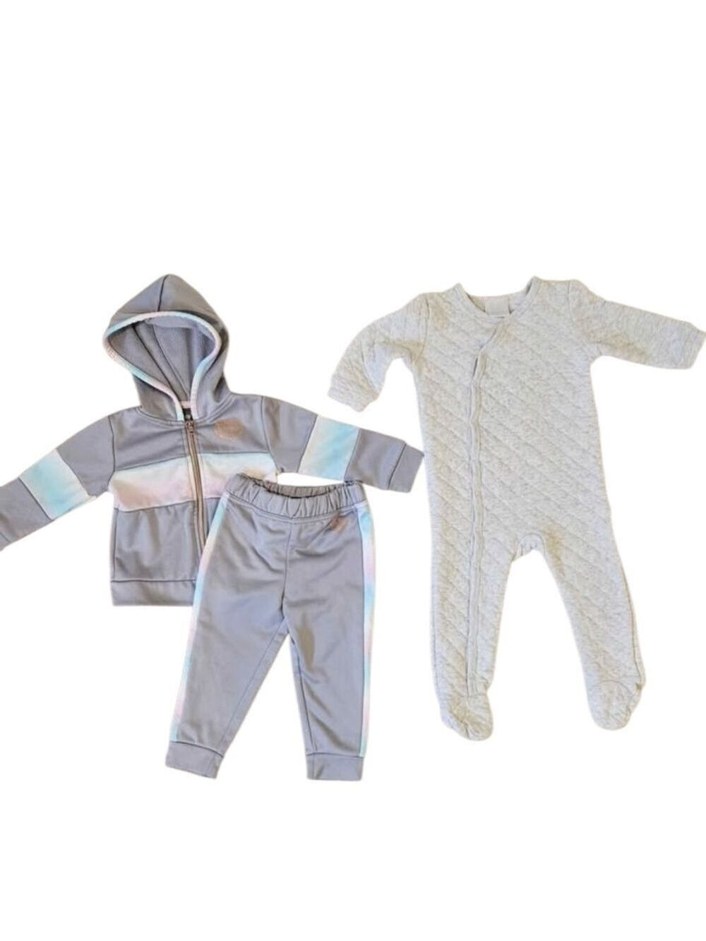 Body Glove 2pc Tracksuit & Quilted Sleeper Bundle Baby Girl 18-24M
